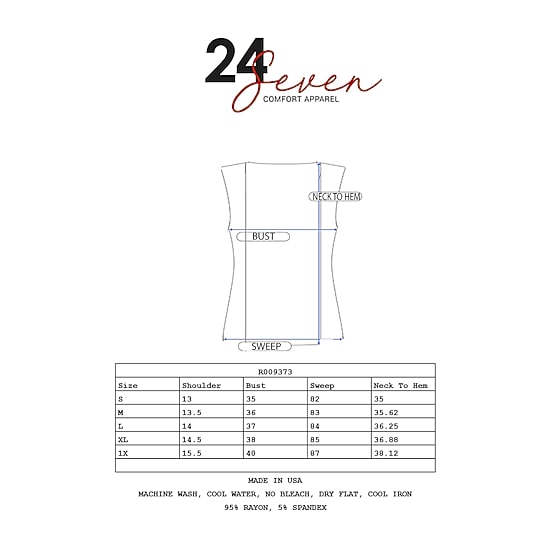 24/7 Comfort Apparel Draped Open Front Sleeveless Cardigan