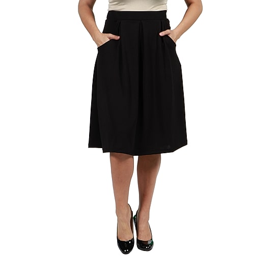 24seven Comfort Apparel Womens Mid Rise A-Line Skirt
