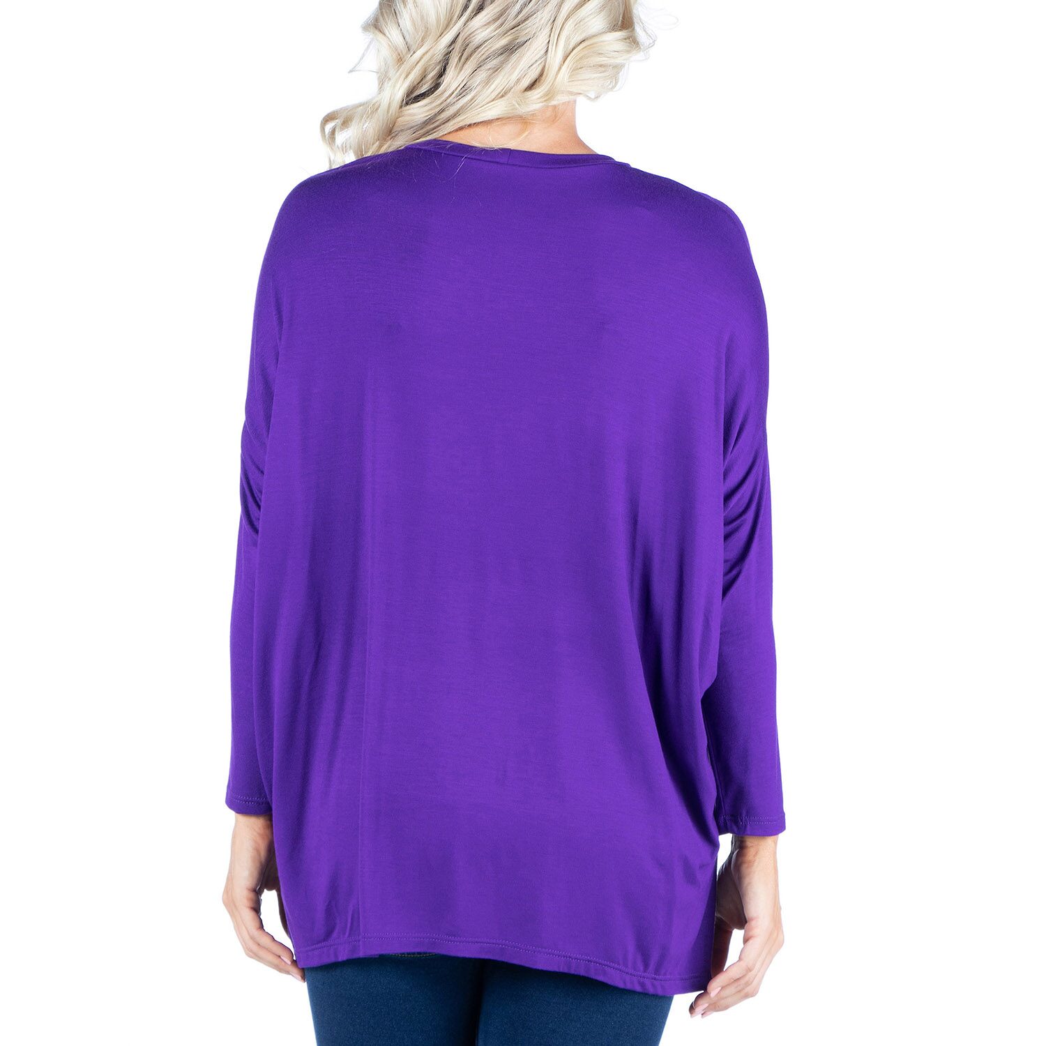 24/7 Comfort Apparel Womens Long Dolman Sleeve  Oversized Top