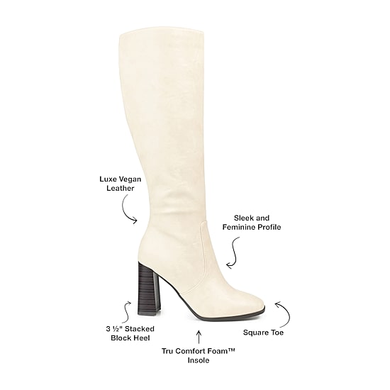 Journee Collection Womens Karima Stacked Heel Riding Boots