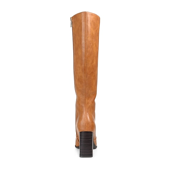 Journee Collection Womens Karima Wide Calf Stacked Heel Riding Boots