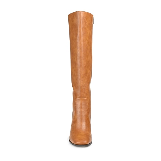 Journee Collection Womens Karima Wide Calf Stacked Heel Riding Boots