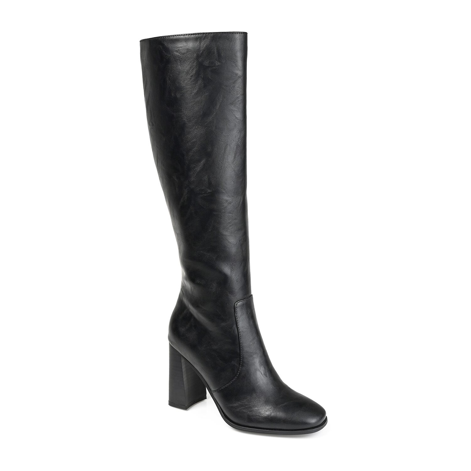 Journee Collection Womens Karima Extra Wide Calf Stacked Heel Riding Boots