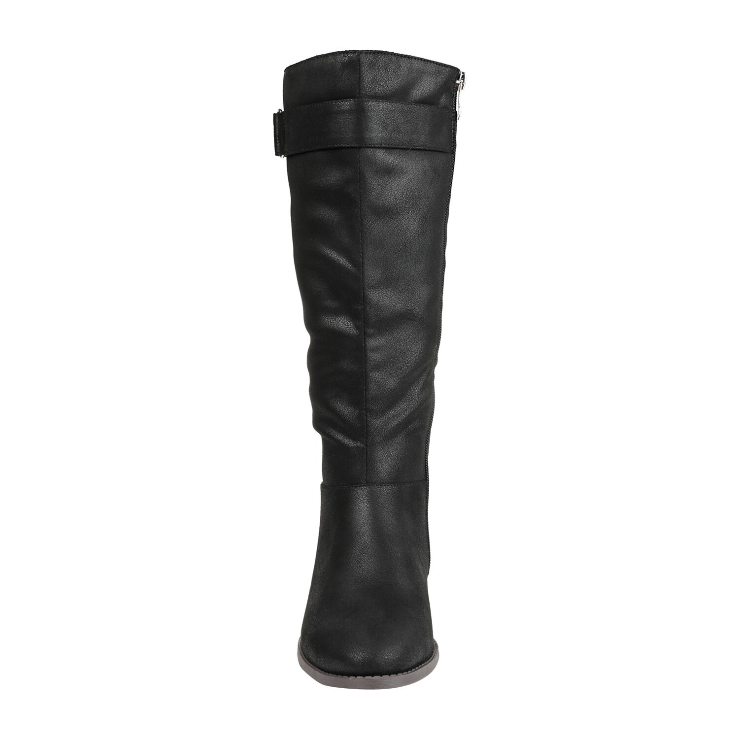 Journee Collection Womens Lelanni Wide Calf Stacked Heel Riding Boots