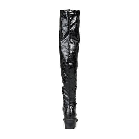 Journee Collection Womens Mariana Extra Wide Calf Block Heel Over the Knee Boots