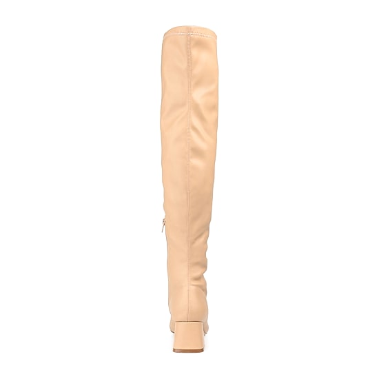 Journee Collection Womens Melika Extra Wide Calf Block Heel Over the Knee Boots