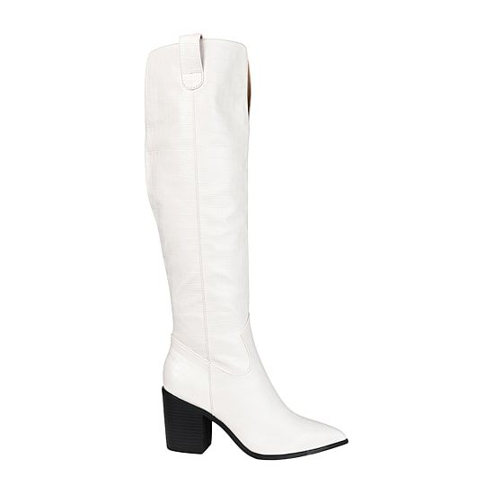 Journee Collection Womens Therese Stacked Heel Cowboy Boots