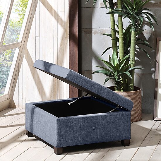 Madison Park Lucas Living Room Collection Upholstered Ottoman