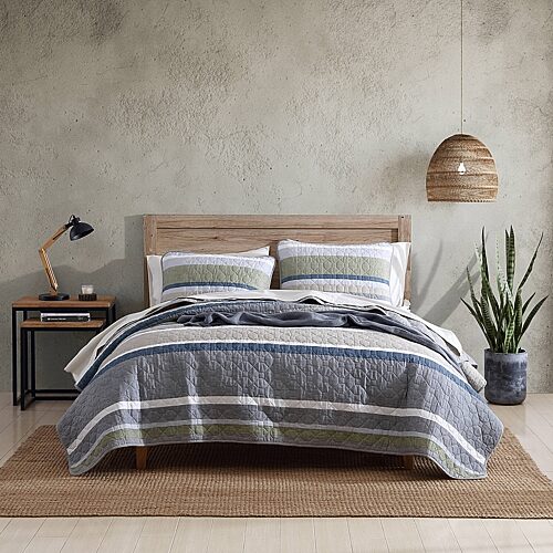 Eddie Bauer Ladder Stripe 2-Pc. Quilt Set, Twin - Saddle