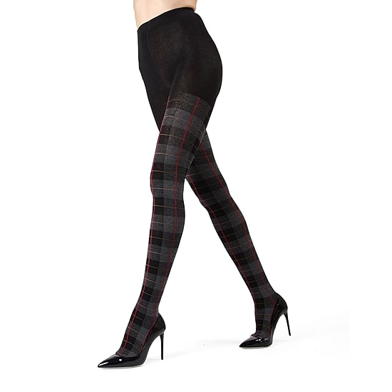 MeMoi Womens Tartan Plaid Sweater Plaid Tights