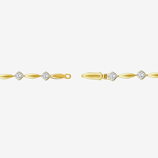 (I1/ I) Womens 1 CT. T.W. Lab Grown White Diamond 10K Gold 7 Inch Tennis Bracelet