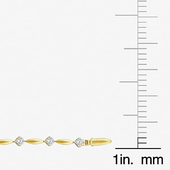 (I1/ I) Womens 1 CT. T.W. Lab Grown White Diamond 10K Gold 7 Inch Tennis Bracelet