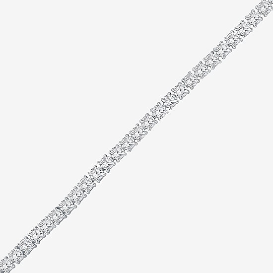 (I1/ I) Womens 4 CT. T.W. Lab Grown White Diamond 10K White Gold 7 Inch OR 8 Inch Tennis Bracelet