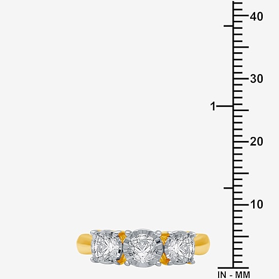 Love Lives Forever 1 CT.T.W. Natural Diamond 3-Stone Engagement Ring in 10K or 14K Gold