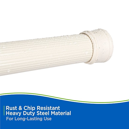 Kenney Twist & Fit No Tools 24-38 IN Adjustable Spring Tension Stall Shower Curtain Rod