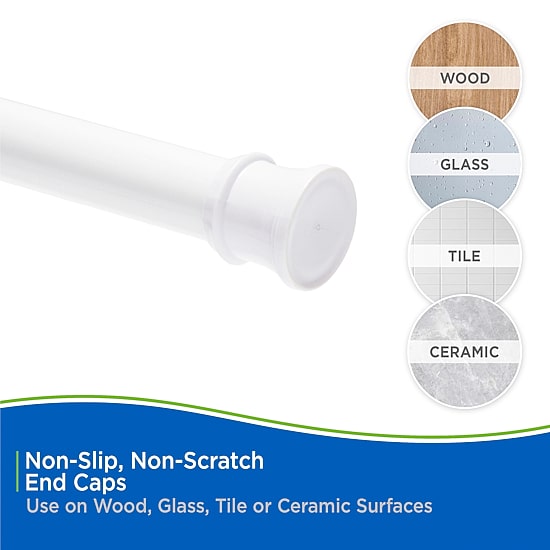 Kenney Twist & Fit No Tools 36-63 IN Adjustable Tension Shower Curtain Rod