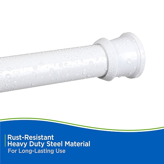Kenney Twist & Fit No Tools 36-63 IN Adjustable Tension Shower Curtain Rod