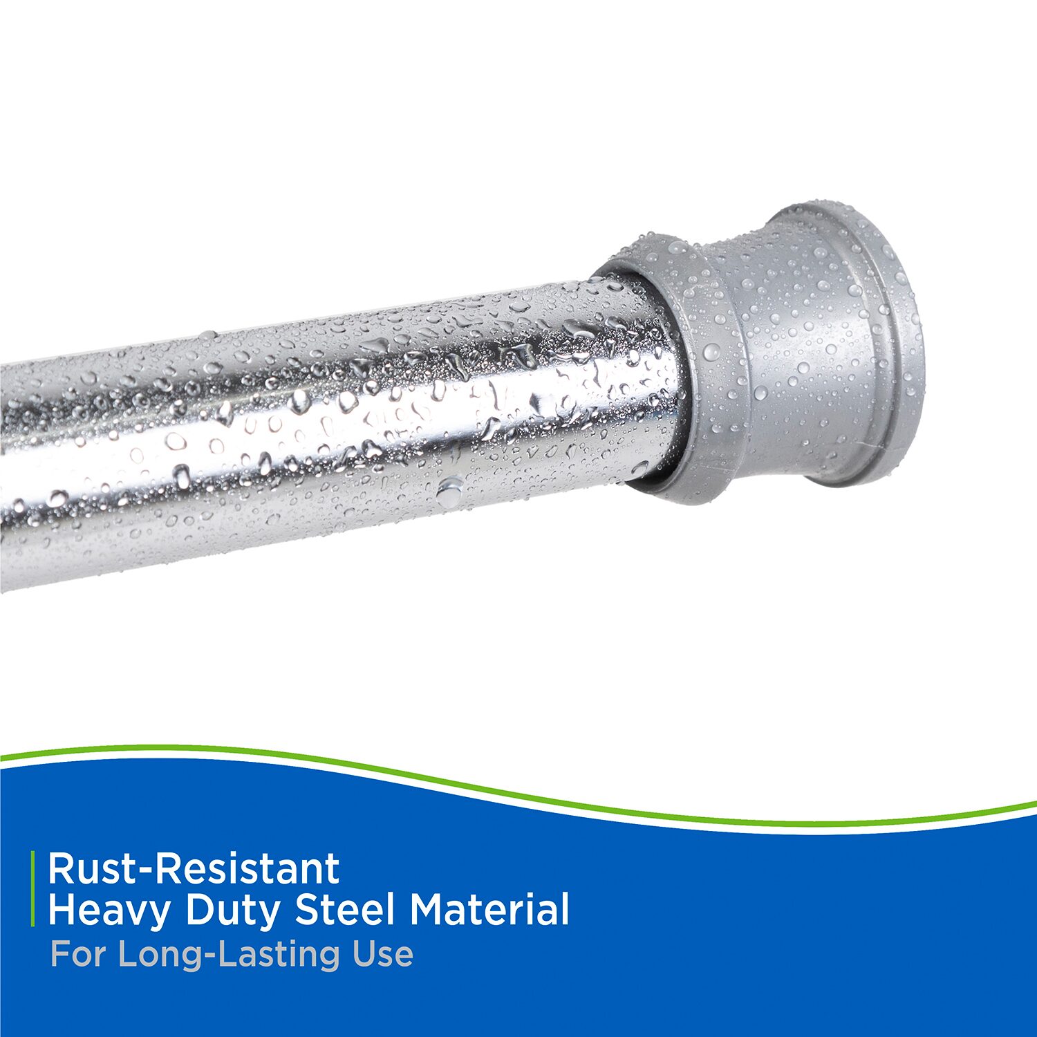 Kenney Twist & Fit No Tools 36-63 Adjustable Tension Shower Curtain Rod