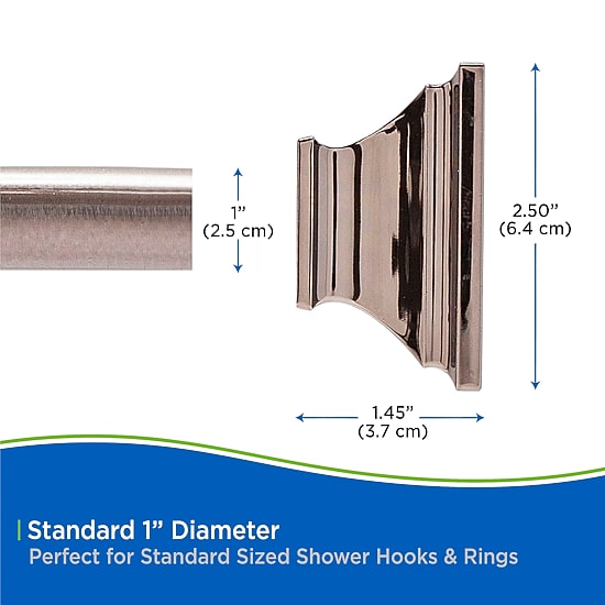 Kenney Shower Rods Rust Resistant Adjustable Shower Curtain Rod