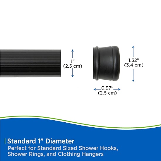 Kenney Twist & Fit No Tools 42-72 IN Adjustable Spring Tension Closet/Utility Curtain Rod
