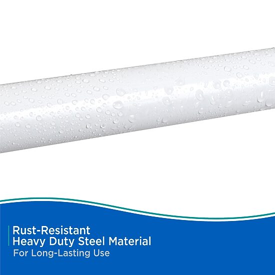 Kenney Twist & Fit No Tools Corner 36x36 IN Fixed Shower Curtain Rod