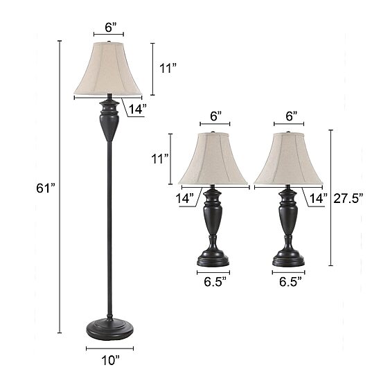 Stylecraft Dunbrook 3-pc. Lamp Set