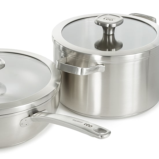 BergHOFF Leo Graphite 4-pc. Stainless Steel Dishwasher Safe Cookware Set