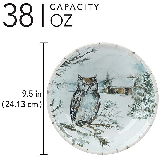 Certified International Winter's Frost 4-pc. Earthenware Soup Bowl
