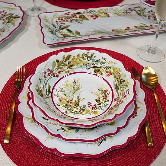 Certified International Christmas Gatherings 12-pc. Melamine Dinnerware Set