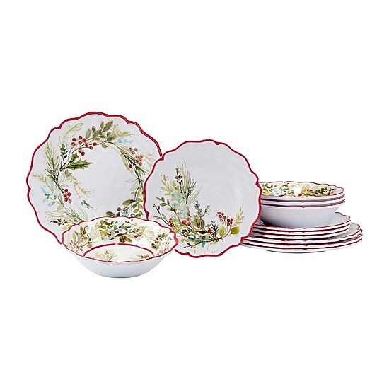 Certified International Christmas Gatherings 12-pc. Melamine Dinnerware Set