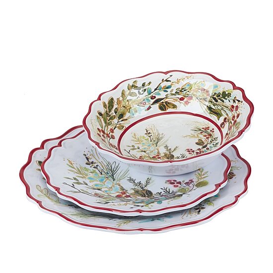Certified International Christmas Gatherings 12-pc. Melamine Dinnerware Set