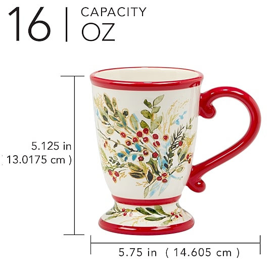 Certified International Christmas Gatherings 4-pc. Coffee Mug