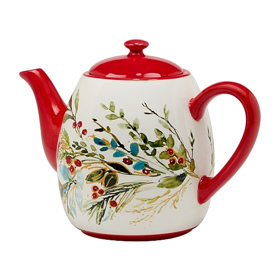 Certified International Christmas Gatherings Teapot