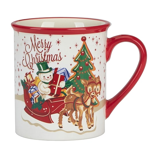 Certified International Santa's Retro 4-pc. Coffee Mug