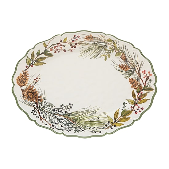 Certified International Winter's Forest Melamine Serving Platter