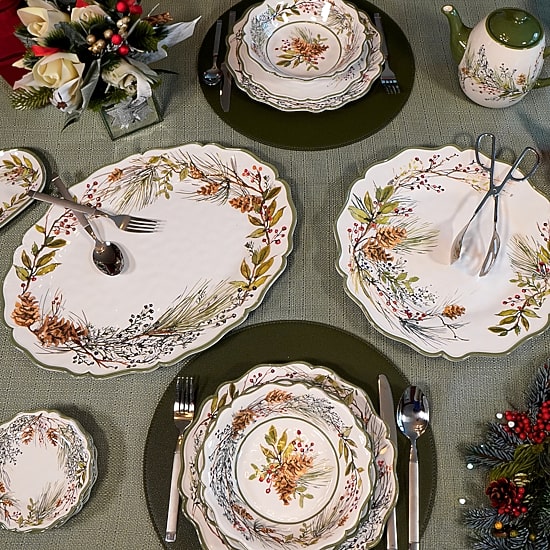 Certified International Winter's Forest Melamine Serving Platter