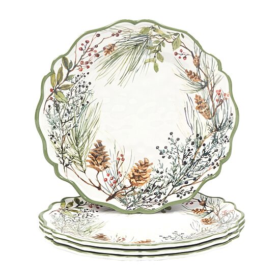 Certified International Winter Forest 4-pc. Melamine Dinner Plate