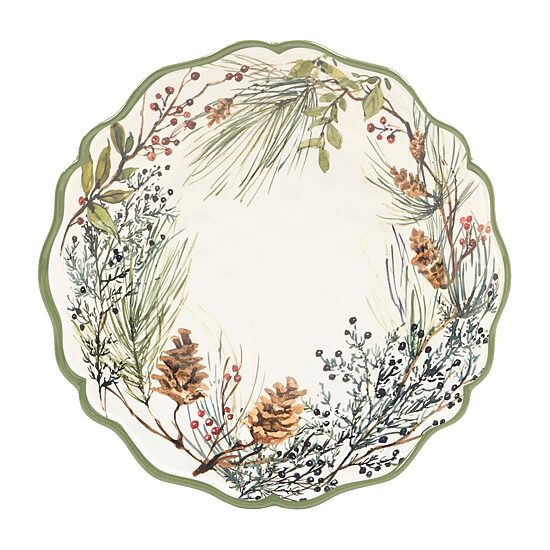 Certified International Winter Forest 4-pc. Melamine Dinner Plate