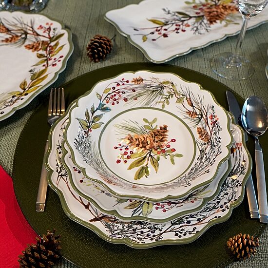 Certified International Winter's Forest 12-pc. Melamine Dinnerware Set