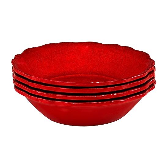 Certified International Crackle 4-pc. Melamine Soup Bowl