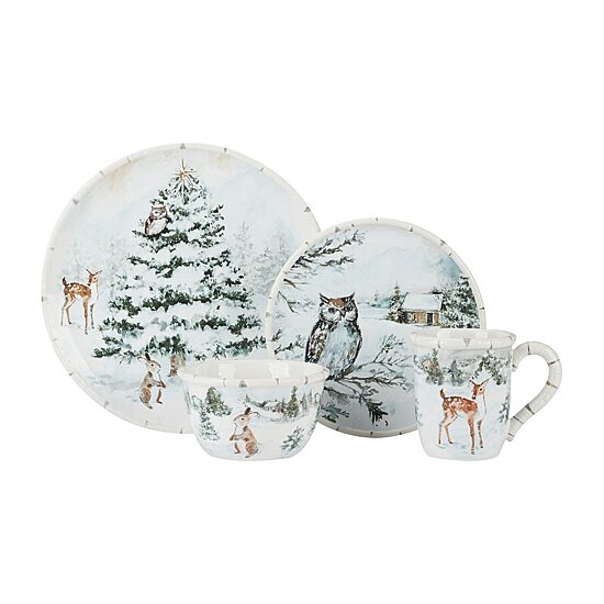 Certified International Winter's Frost 16-pc. Earthenware Dinnerware Set