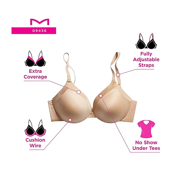 Maidenform® Comfort Devotion Full Coverage Convertible T-Shirt Underwire Bra 09436