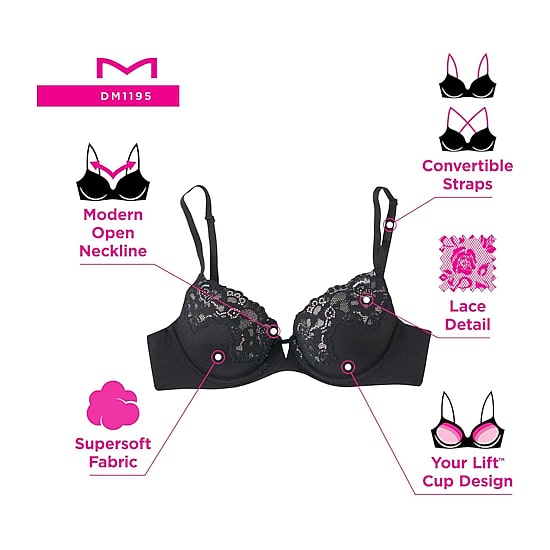 Maidenform Your Lift Demi Push Up T-Shirt Push Up Bra Dm1195