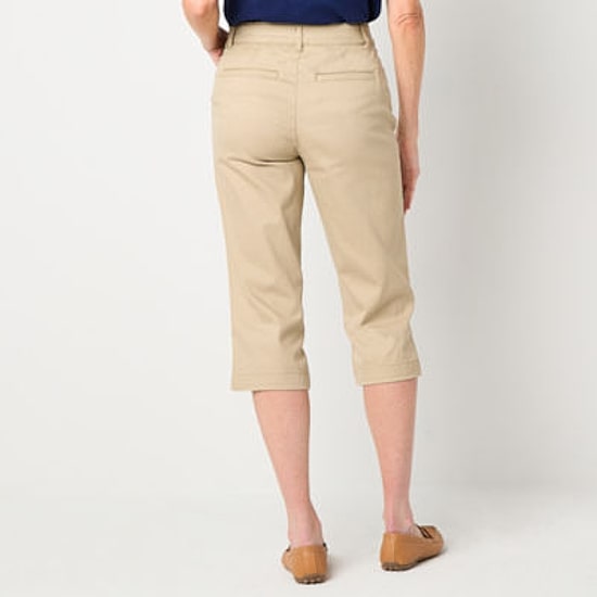 St. John's Bay Womens Tall Straight Mid Rise Capri Pant