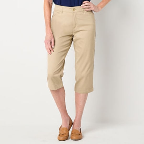 St. John's Bay Womens Tall Straight Mid Rise Capri Pant
