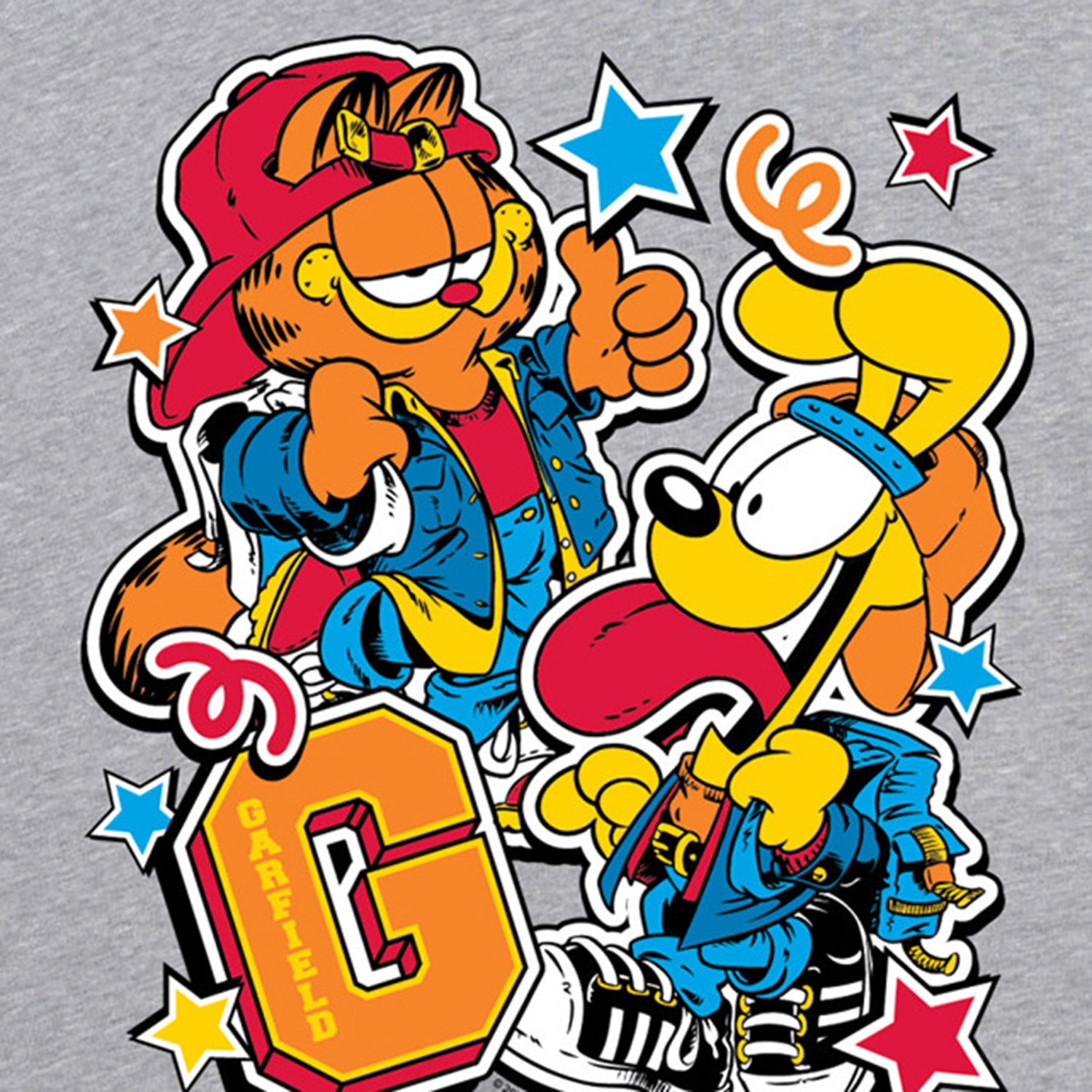 Womens Juniors Crew Neck Short Sleeve Regular Fit Garfield Graphic T-Shirt