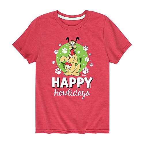 Disney Collection Boys Crew Neck Short Sleeve Regular Fit Pluto Graphic T-Shirt, X-large, Red