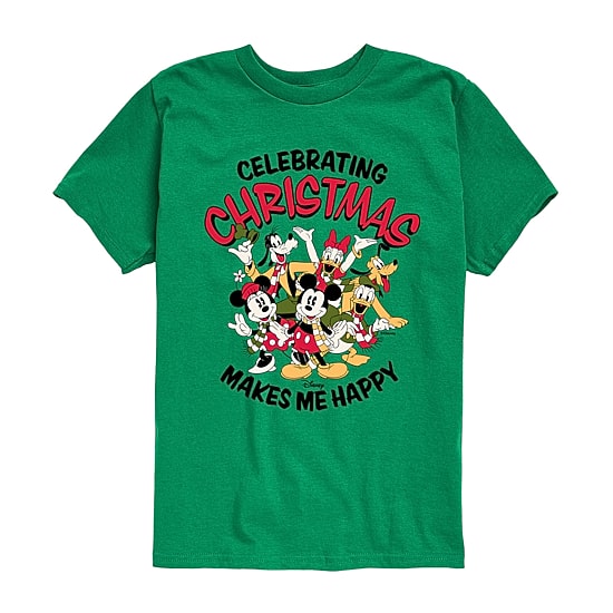Disney Collection Boys Crew Neck Short Sleeve Regular Fit Mickey and Friends Graphic T-Shirt