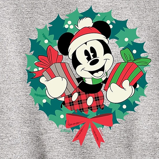 Disney Collection Boys Crew Neck Fleece Long Sleeve Mickey Mouse Sweatshirt