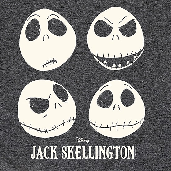 Disney Collection Boys Crew Neck Short Sleeve Regular Fit Nightmare Before Christmas Graphic T-Shirt